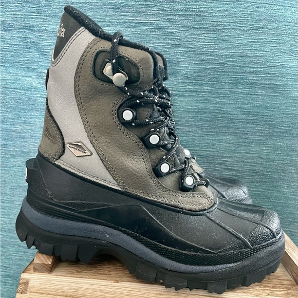 Columbia Gray Insulated Omnitech Waterproof Nisqually Winter Boot Size 6.5 - Picture 7 of 16